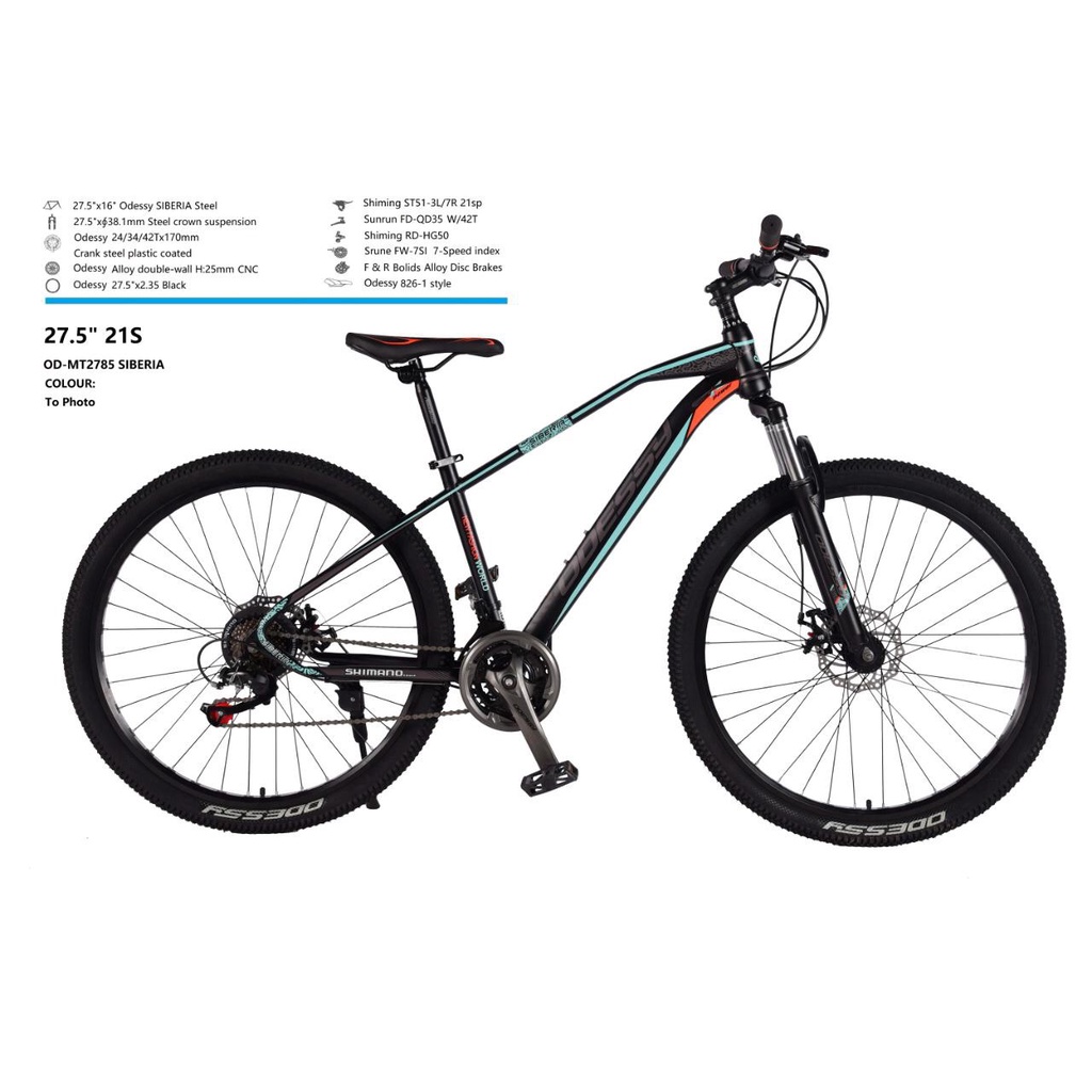 Sepeda Gunung MTB Odessy Siberia 27.5 Inch 21 Speed Frame Steel Kokoh 27,5 Inch 21Sp