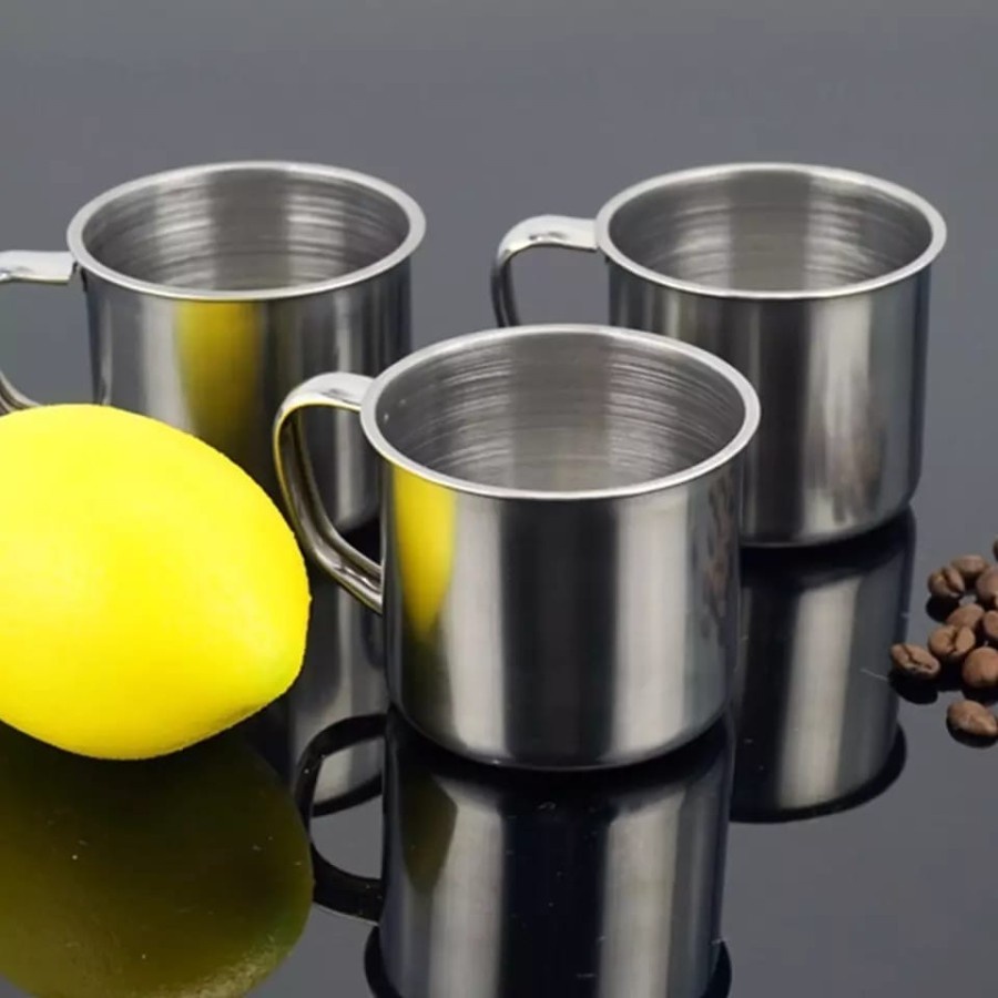 Gelas Mug Cangkir Kopi Stainless 7cm/mug mini/sugar pot/suvenir