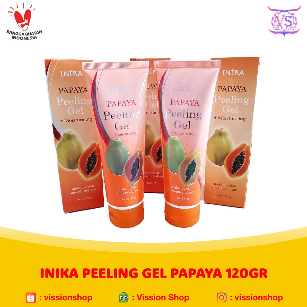 ✿ GOODS ✿ INIKA PEELING GEL PAPAYA 120GR (ORIGINAL BERHOLOGRAM)