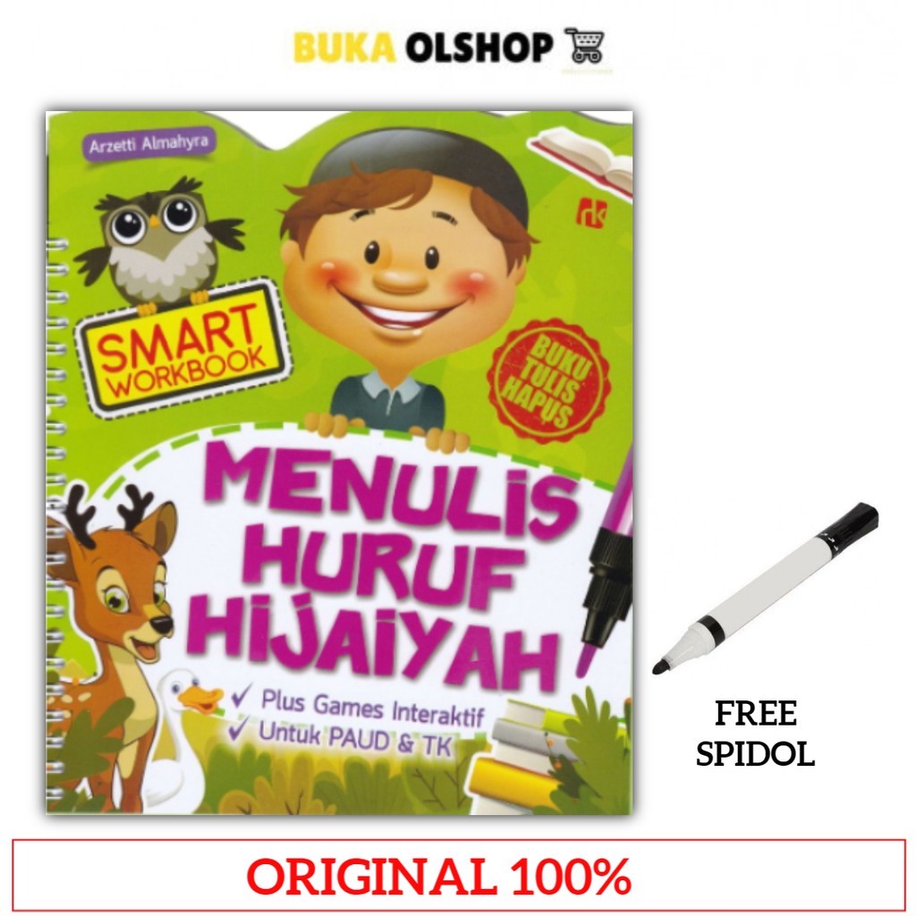 

Free Spidol Smart Workbook Menulis Huruf Hijaiyah Buku Tulis Hapus