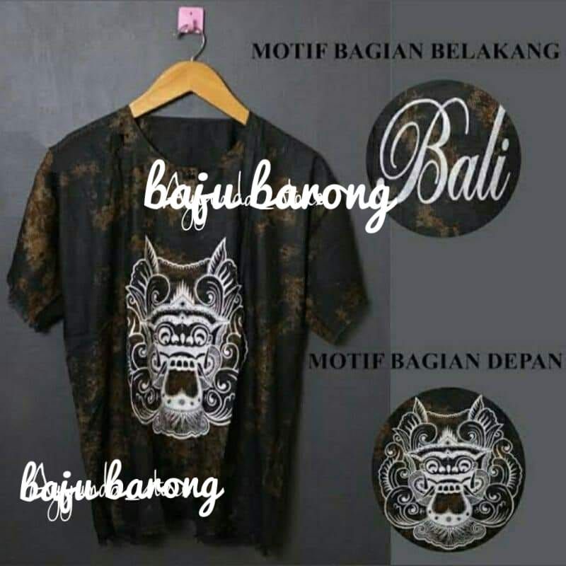 BAJU BARONG HITAM/BAJU PRIA WANITA KHAS BALI/BAJU PANTAI