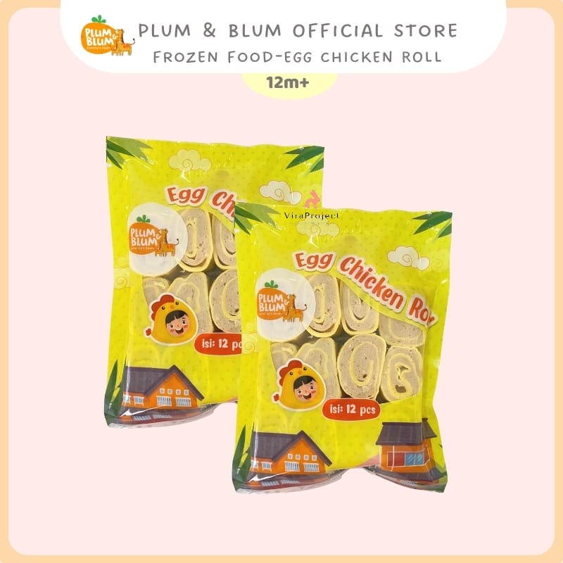 PLUM&amp;BLUM FROZEN EGG CHICKEN ROLL / DAGING AYAM ROLL NO MSG 12PCS