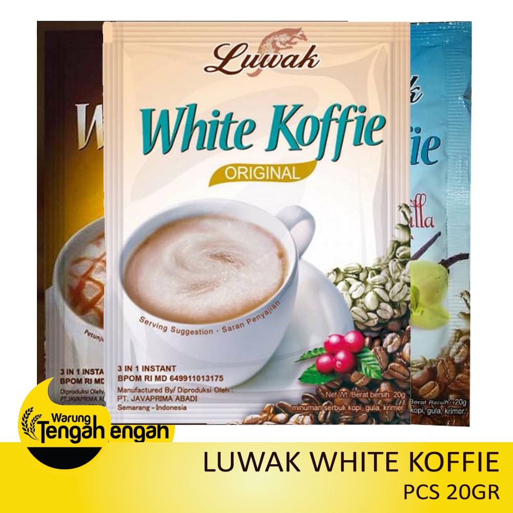 

[5 PCS] Luwak White Koffie Original / Rum Vanilla / Caramel 20gr