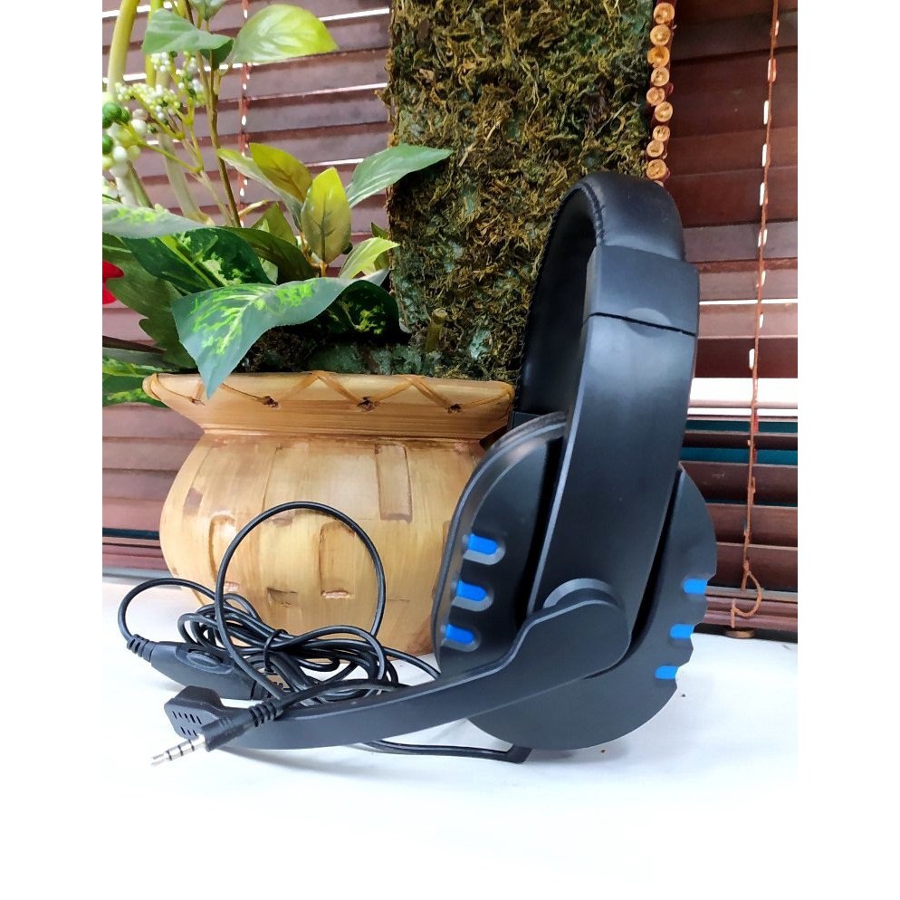 Gaming Headset  Plus mic murah NON MERK BIRU - 560191