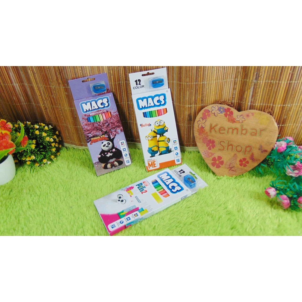 

FREE RAUTAN!! MACS PENSIL WARNA ALAT MENGGAMBAR MEWARNAI ANAK COLORED PENCIL MOTIF RANDOM