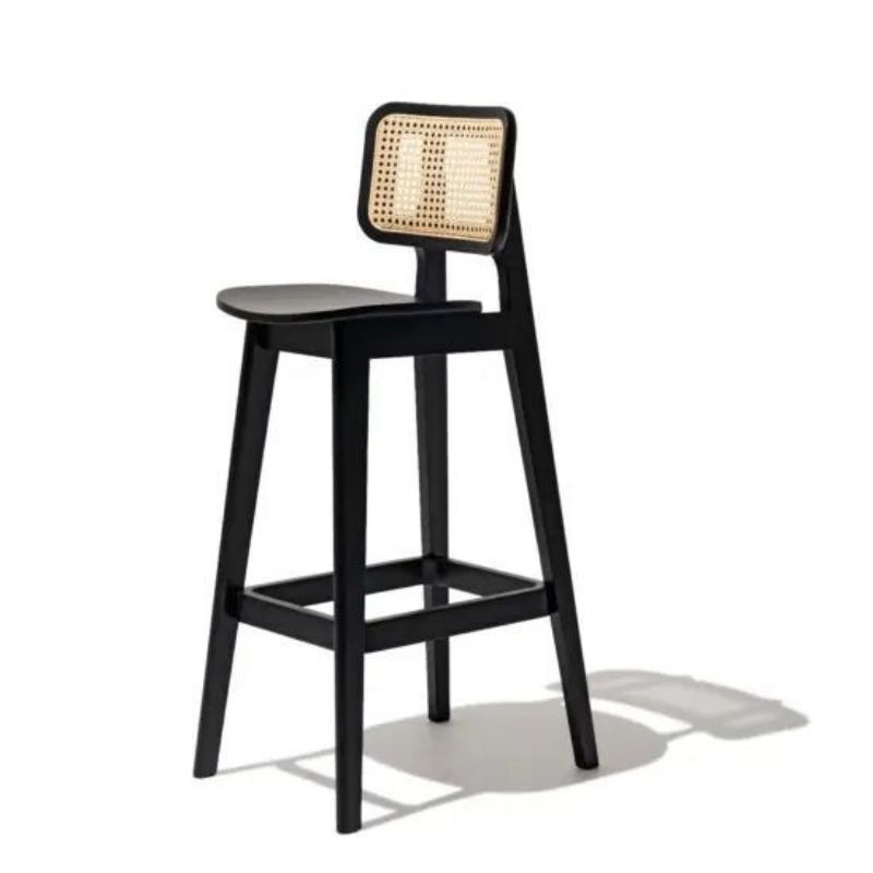 Kursi bar kayu jati minimalis Kursi bar rotan tinggi 70-75 cm Kursi bar modern mewah
