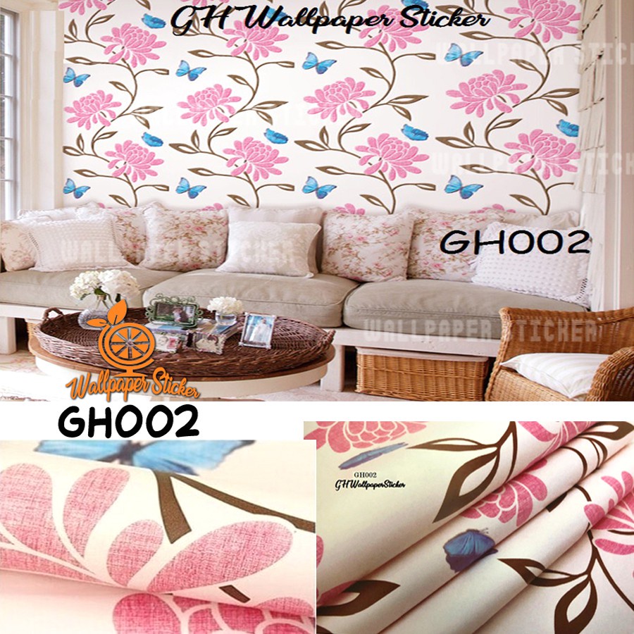HARGA MURAH![BISA COD] Wallpaper Dinding Motif Premium Dan Karakter Quality 45cm X10m kode GH