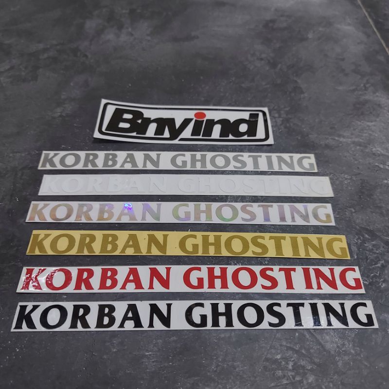 STICKER KORBAN GHOSTING CUTTING