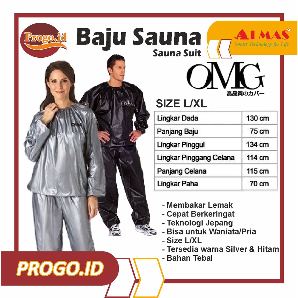 Baju sauna mantel  suit  pembakar lemak, baju olahraga sauna, baju suit size L/XL realpict