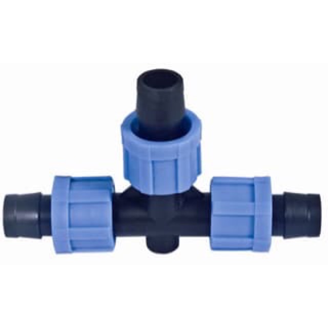 Konektor Irrigation Fitting Tee Untuk Selang Driptape 16mm Irigasi