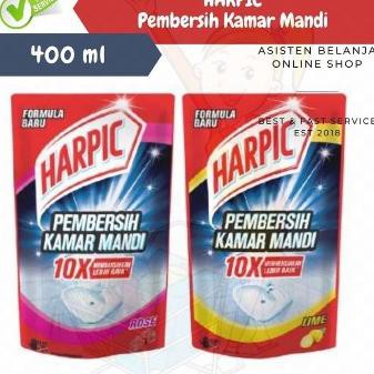 Murah banget HARPIC Pembersih Kamar Mandi  WC Toilet Lime Lemon / Rose 400ml Kloset Refill Isi Ulang