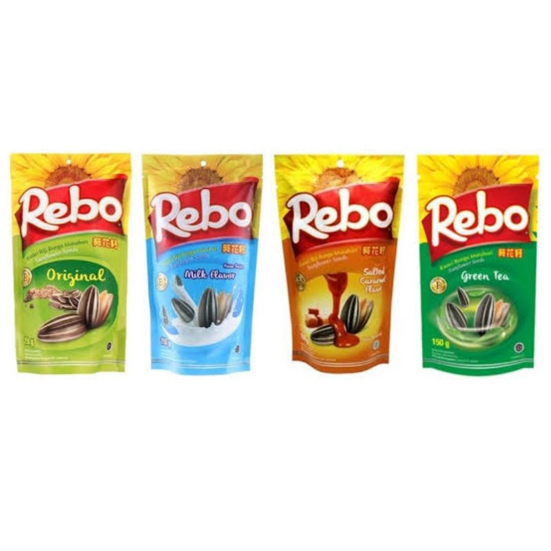 

Kuaci REBO 140 Gram //150 Gram dan 5 sachet x 10 Gram All Variant