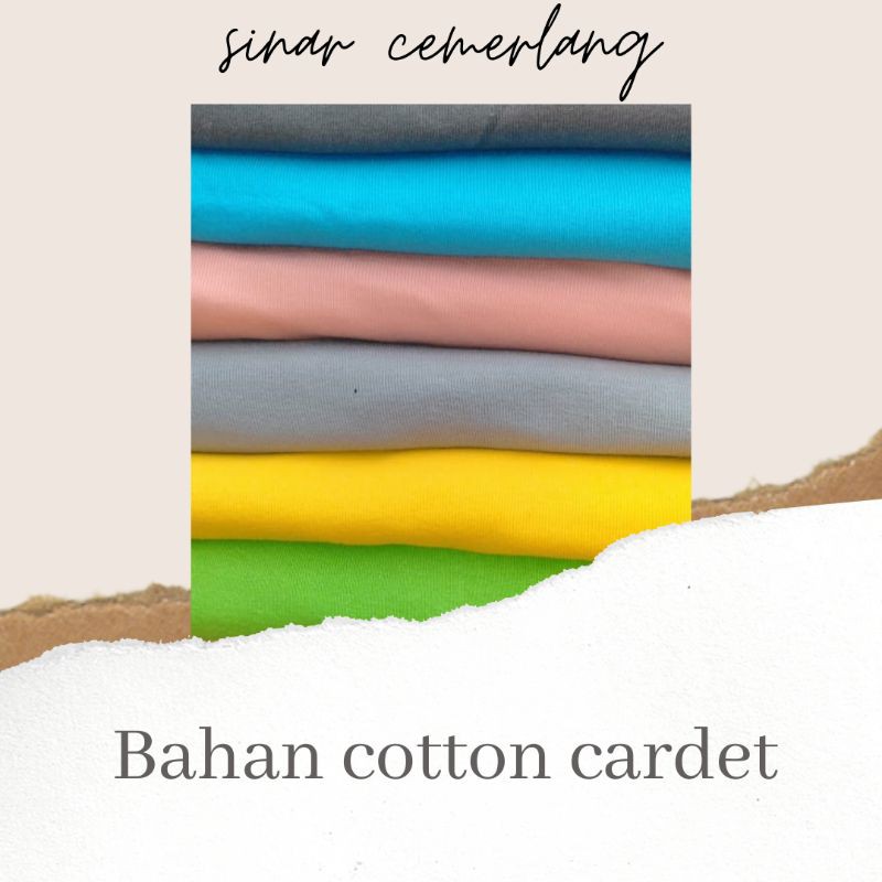Kain Bahan Kaos Katun Kiloan Cotton Cardet 24s Warna Sedang