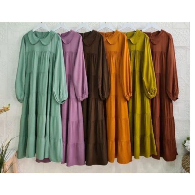 MIDI SALVINA DRESS ~ MIDI DRESS POLOS ~ TERBARU /KEKINIAN / TRENDY