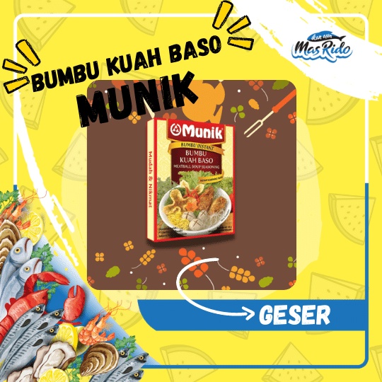

Bumbu Kuah Baso Instan Munik Meatball Soup Seasoning Praktis Murah