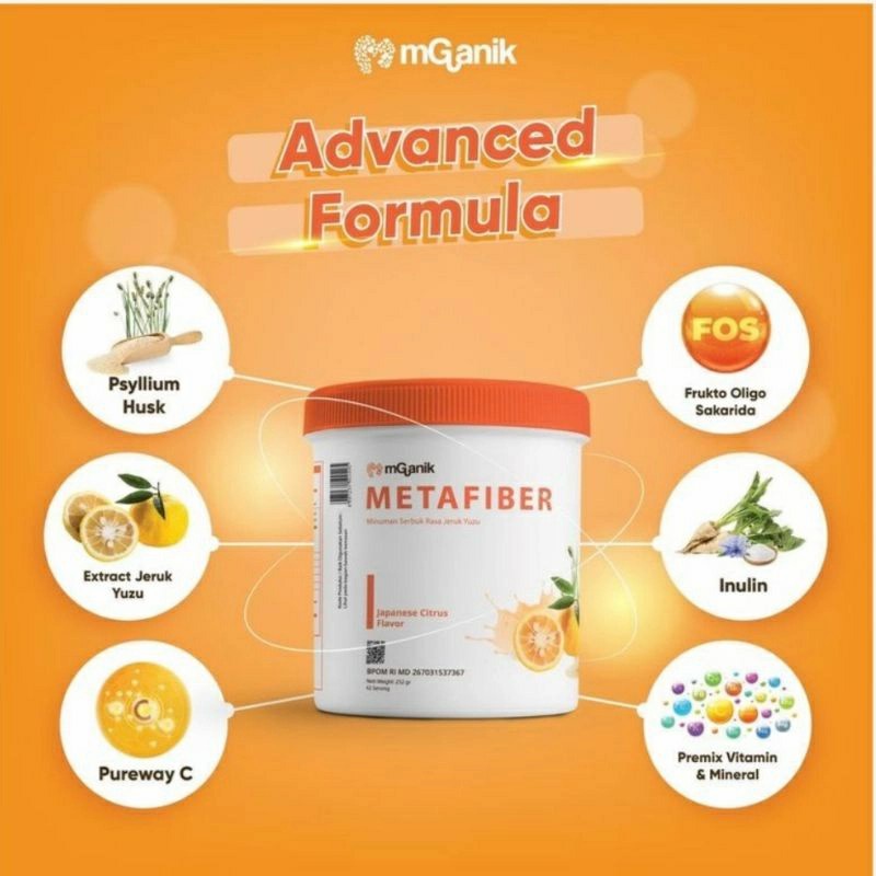 METAFIBER MGANIK 252 gram /  Multi Grain Multigrain Murah Original 100% / Atasi Diabetes Kolesterol Gula Darah