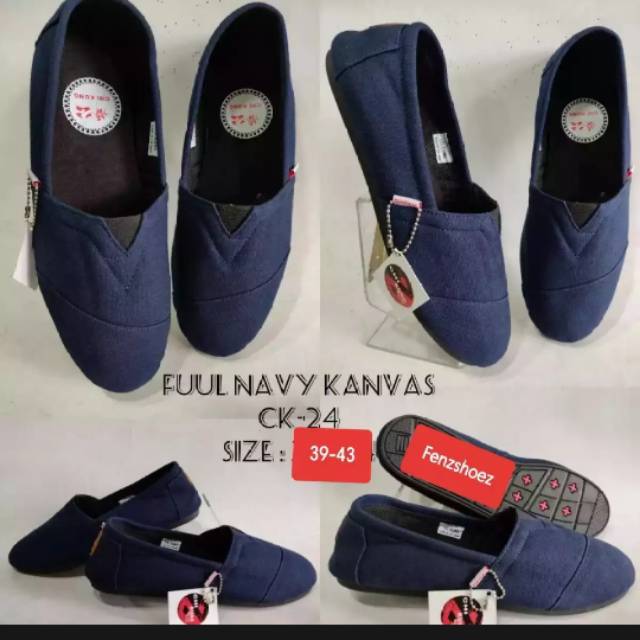 Slip on wakai pria wanita full navi terpopuler