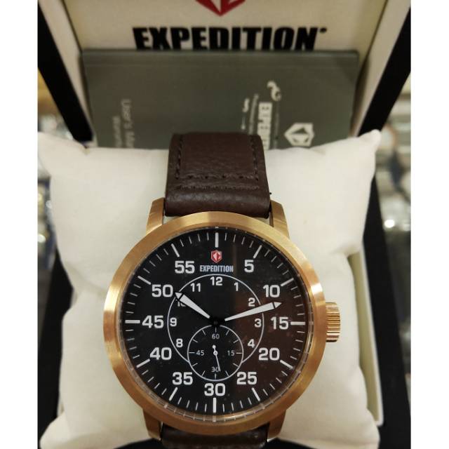 JAM PRIA EXPEDITION 6666 GOLD KULIT COKLAT