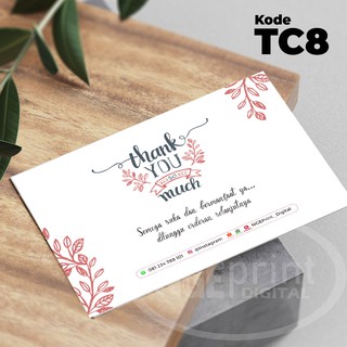 Jual THANK YOU CARD / THANKS CARD / KARTU UCAPAN TERIMAKASIH / SOUVENIR ...