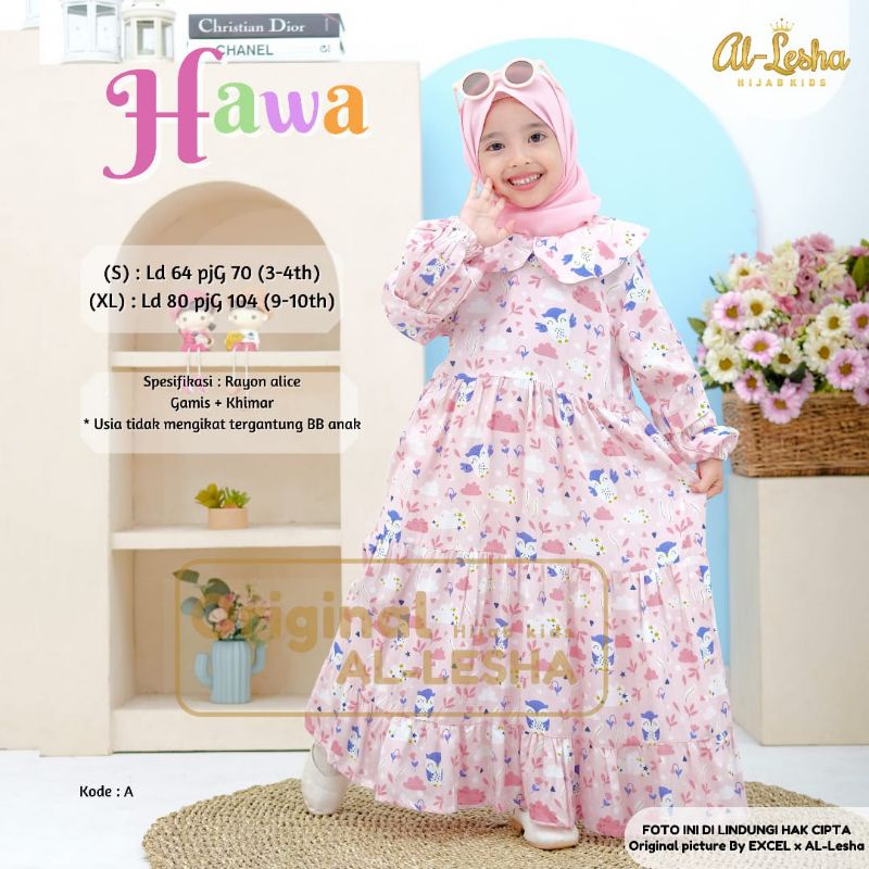 Hawa Kids/Gamis Anak/ Baju Muslim Anak
