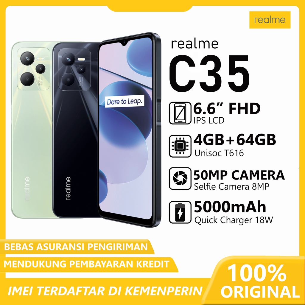 realme C35 4/64GB - Garansi resmi