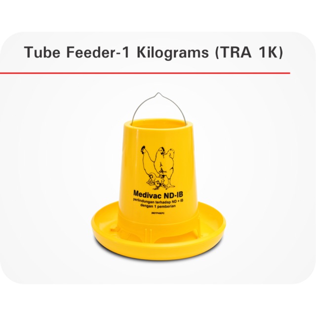 Medion  / Tempat Pakan Ransum Ayam 1 kg Tube Feeder Medion