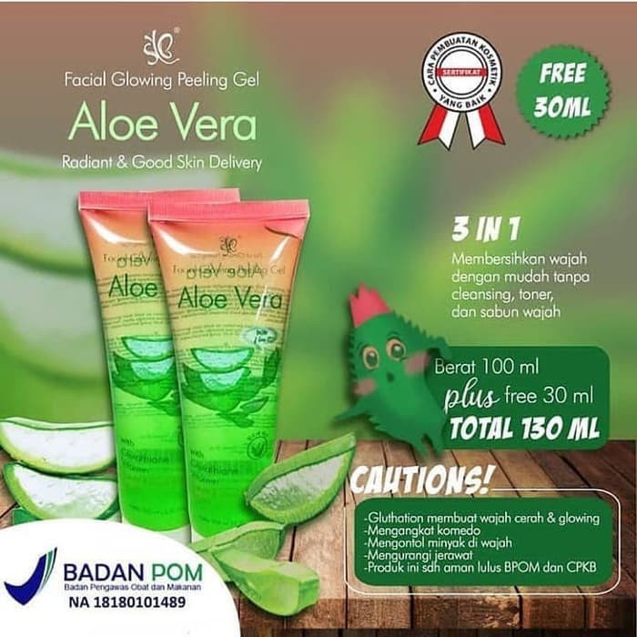 Jual Peeling Wajah Pengelupasan SYB Gel Facial Glowing Peeling Gel Aloe