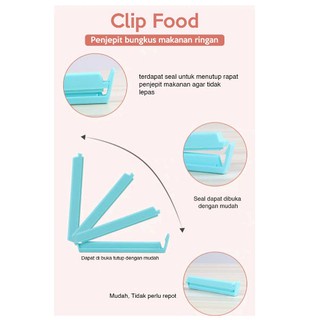 Penjepit Plastik Bungkus Makanan/Klip Sealing/Snack Sealer/Segel Jepit Ringan Cemilan/Clip Food/Food Sealer