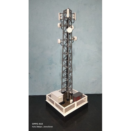 Miniatur tower BTS sinyal -#Standar Tanpa Lampu#-