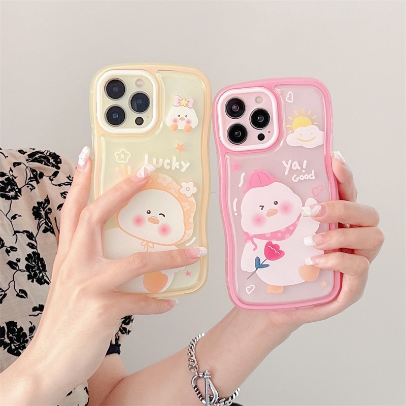 Casing Silikon tpu Iphone 11 12 13PROMAX X XS XR XSMAX 6 / 7 / 8 + shockproof Motif Bebek Beruang pink