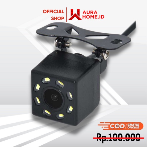 Kamera Belakang Mobil Car Rearview Camera 8 LED Nightvision / Kamera Belakang Parkir Mundur Mobil Fu