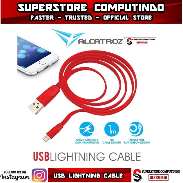 Cable Charger USB Alcatroz To Lightning With Quick Charge 3.0