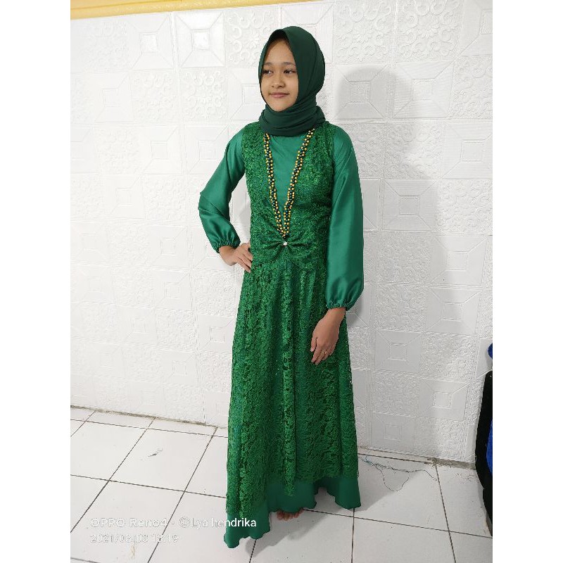 Gamis brukat payet dewasa