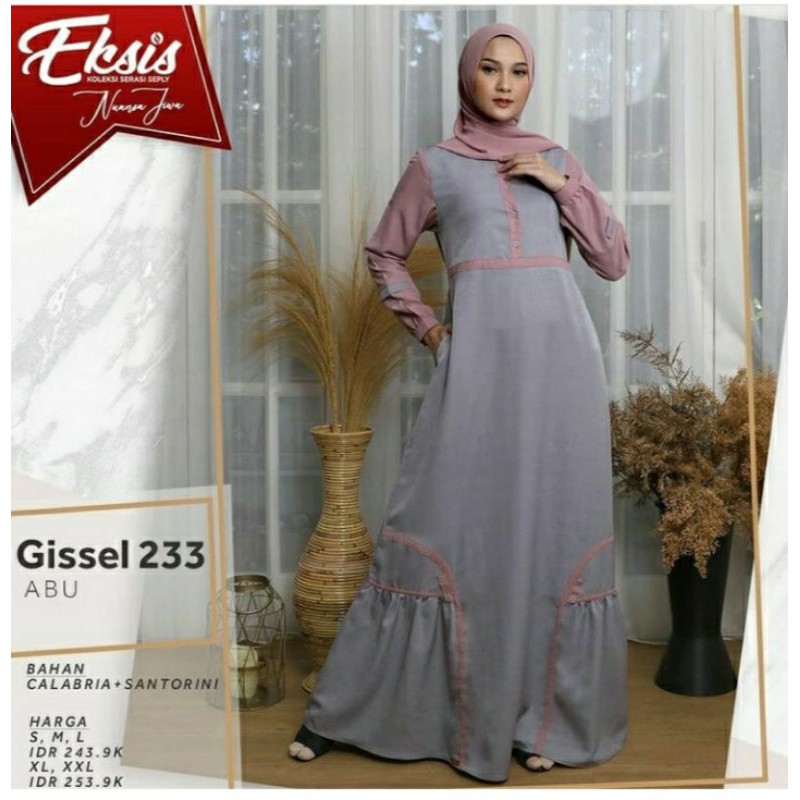 Seply Eksis 128 Abu - Baju Muslim Sarimbit Lebaran - Baju Muslim Gamis Keluarga 2021