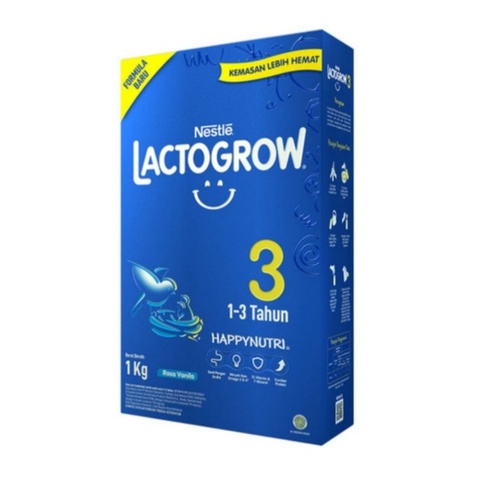 susu lactogrow 3 1kg vanila