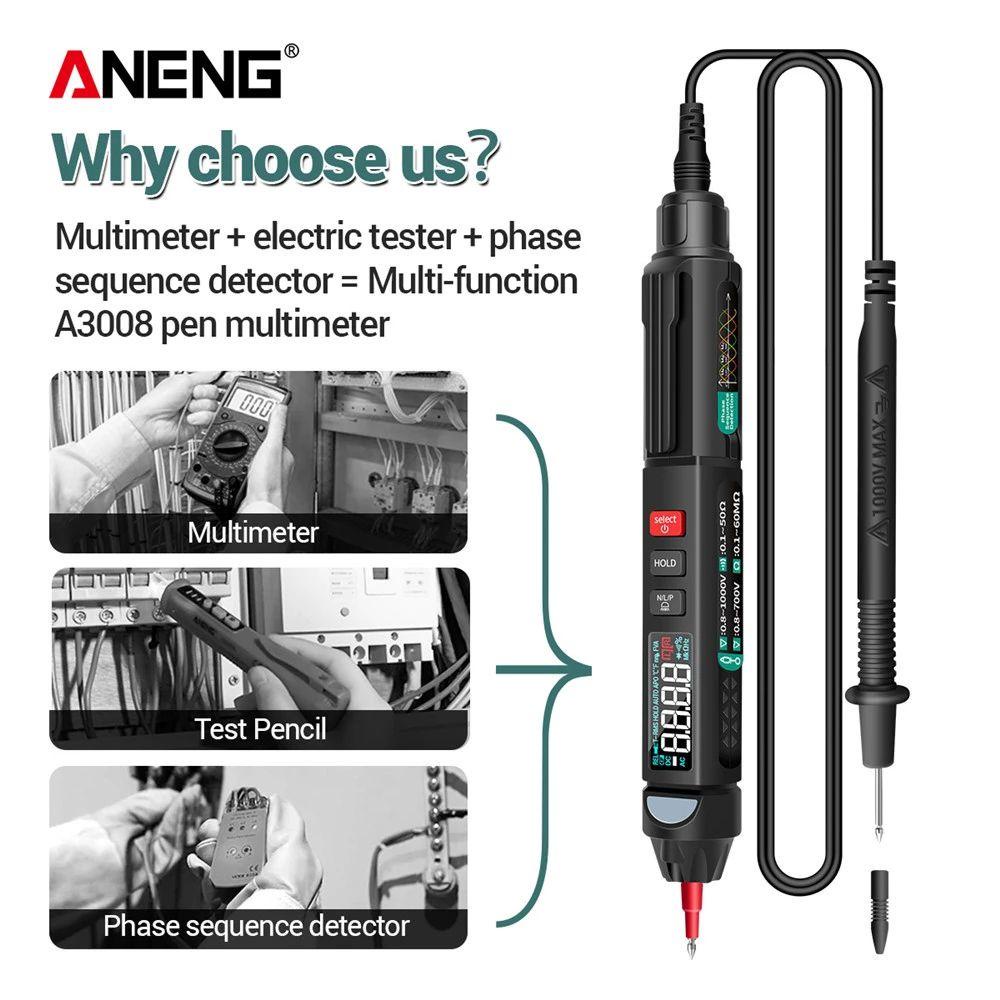 Solighter Pen Type Digital Smart Multimeter Presisi Tinggi Non Kontak AC/DC Auto Intelligent Sensor