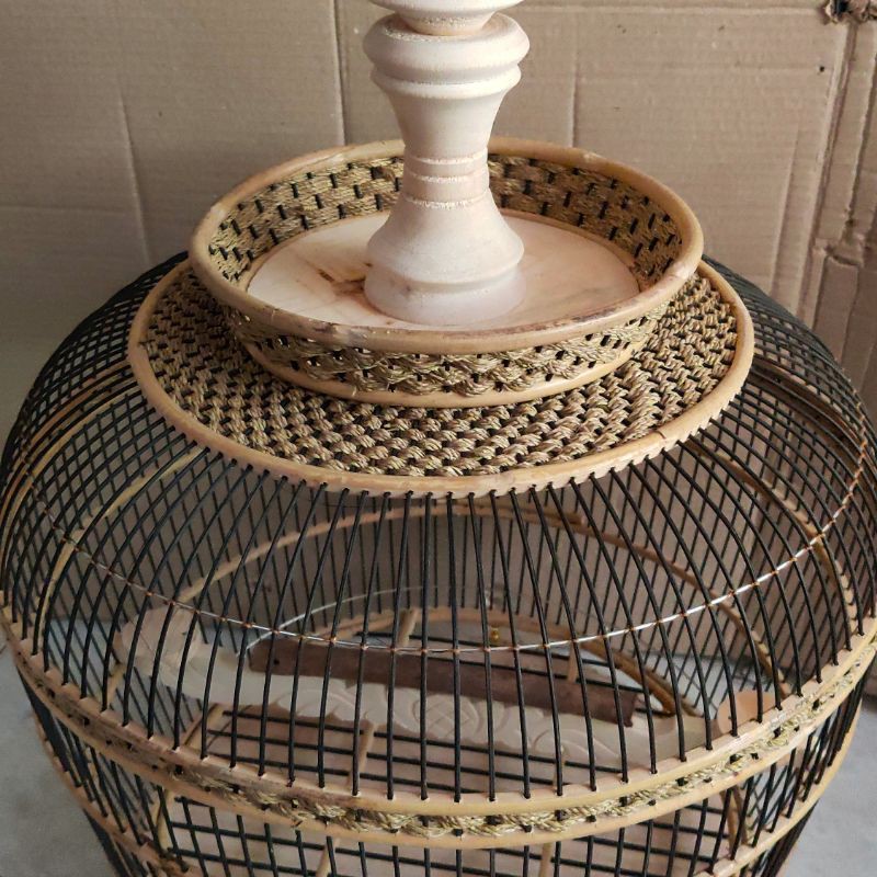 Kandang Sangkar Tekukur Puter Rajut Rotan