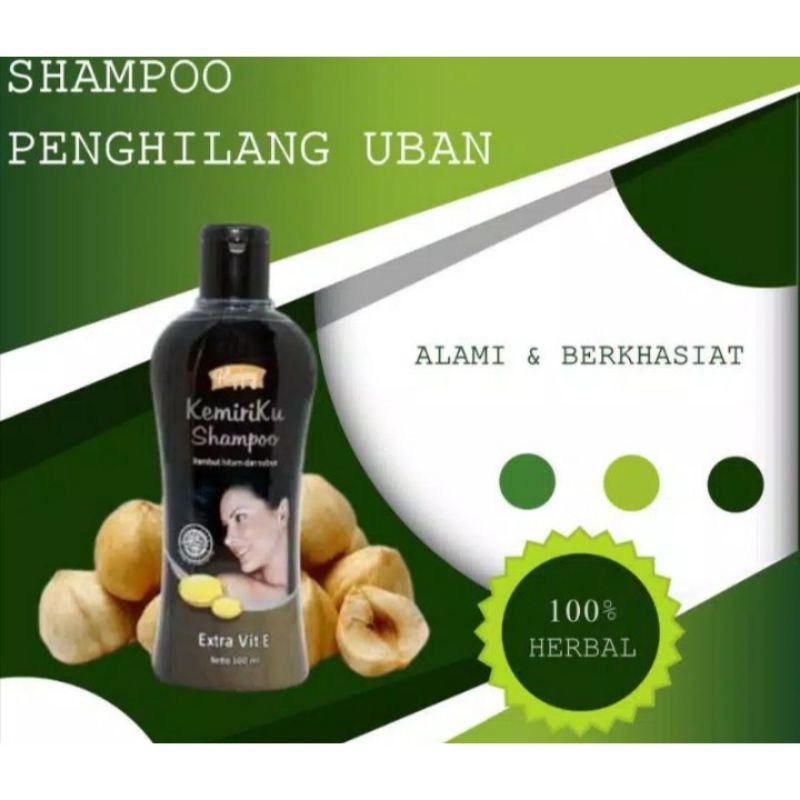 Paket PROMOSI Shampo Kemiri dan Minyak Kemiri Perawatan Rambut Penghilang Uban dengan Kandungan Kemiri Asli 100% / Black Shampoo Cultusia Happy