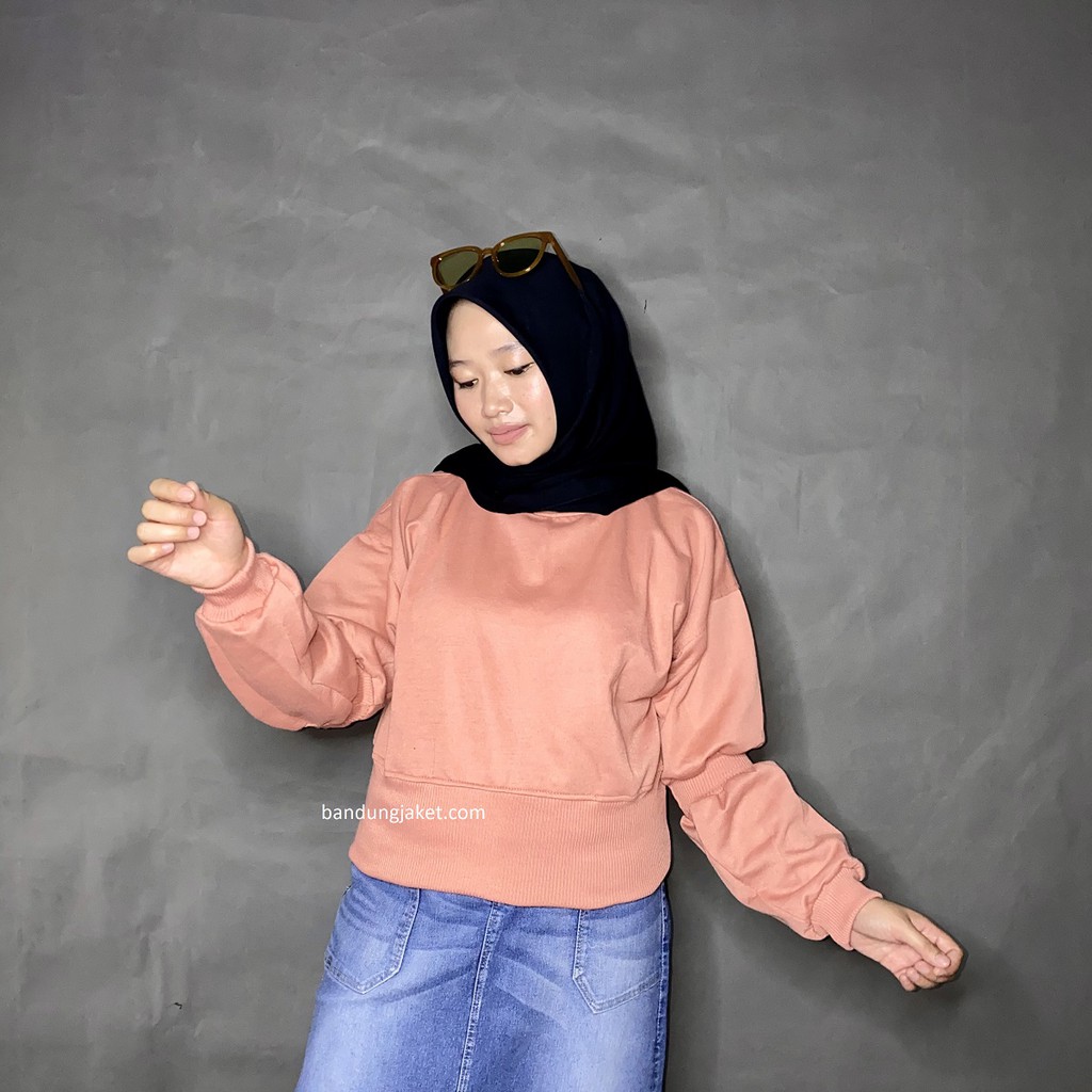 Cordel Croop Sweater II Sweater Croop Model ZARRA Terbaru