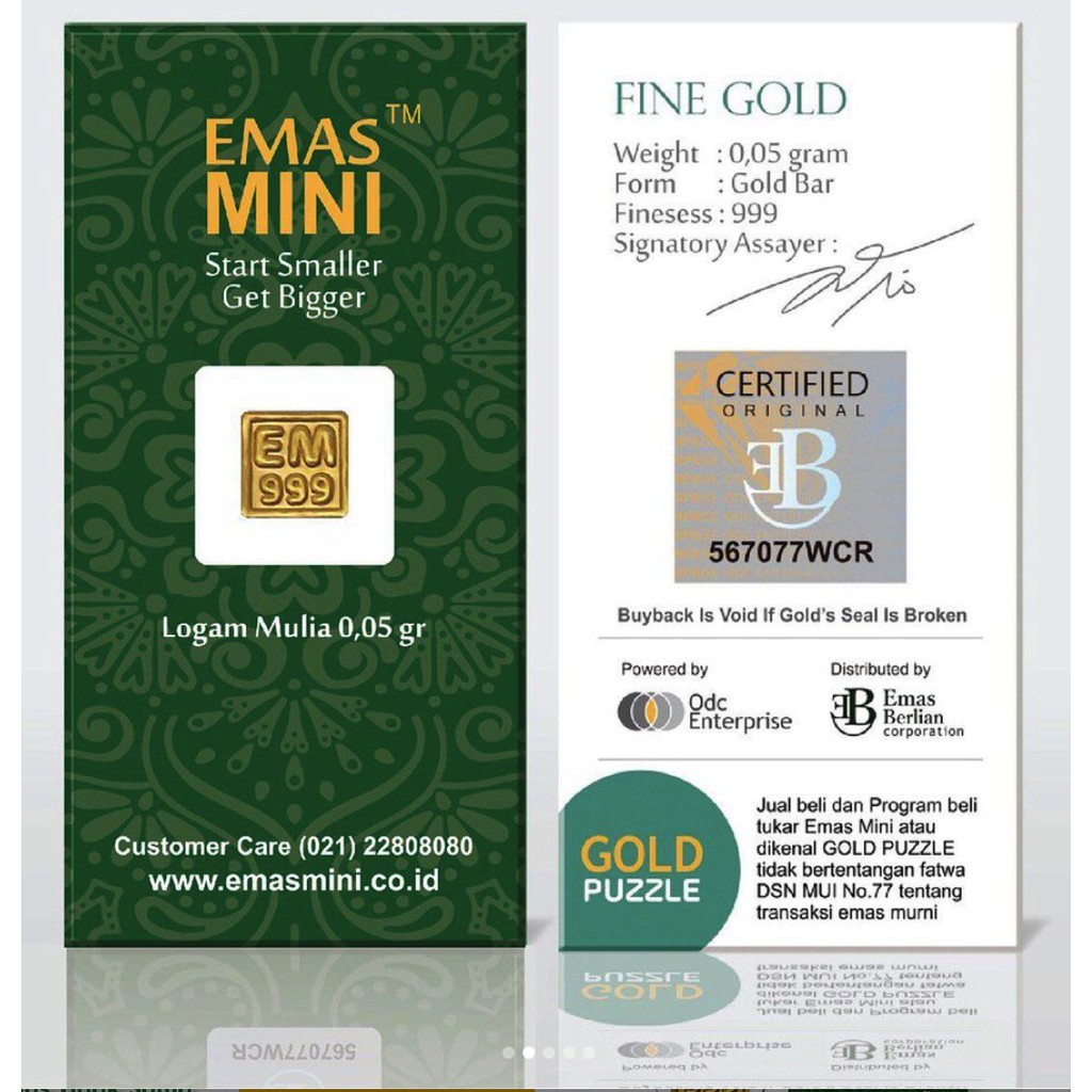 EMAS MINI 0,05 GRAM 24K