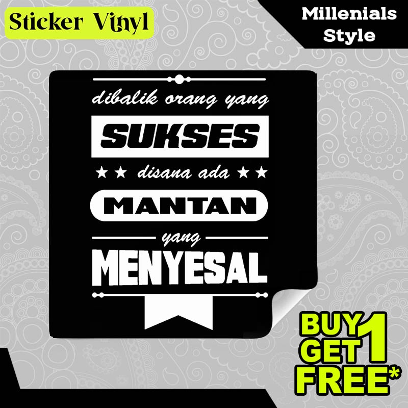 

Stiker Sticker Di Balik Orang Sukses Gambar Unik Desain Keren dan Kekinian Aesthetic Bahan Vinyl Satuan Anti Air