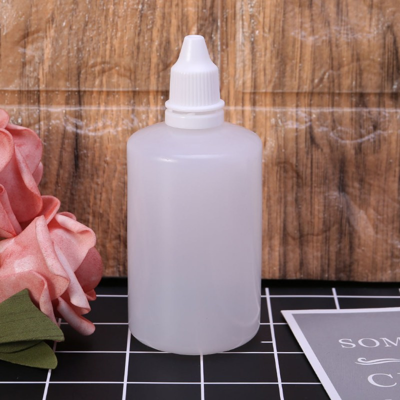 CRE  5-100ml Empty Plastic Squeezable Dropper Bottles Eye Liquid Dropper Container