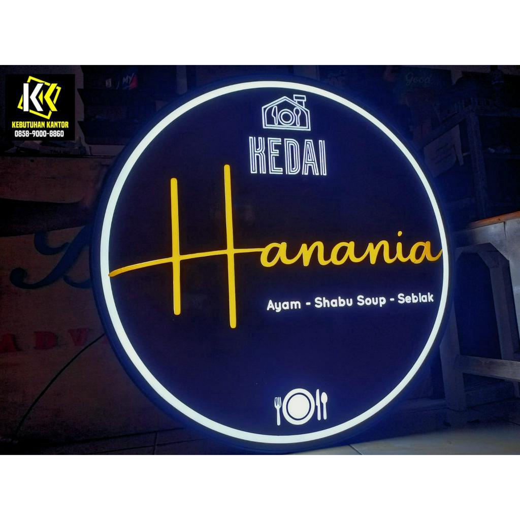 Jual Neon Box Bulat Murah Neon Box Akrilik Neon Box 1 / 2 sisi