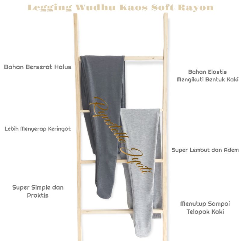 Legging Wudhu Kaos Soft Rayon Premium Rynstelle