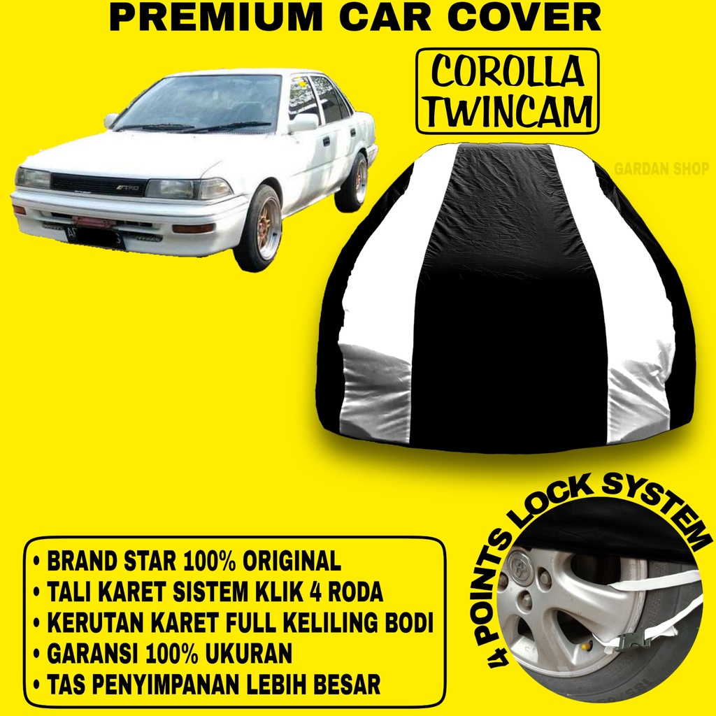 Body Cover COROLLA TWINCAM Sarung Strip SILVER Penutup Pelindung Bodi Mobil Corolla Twincam PREMIUM Cover