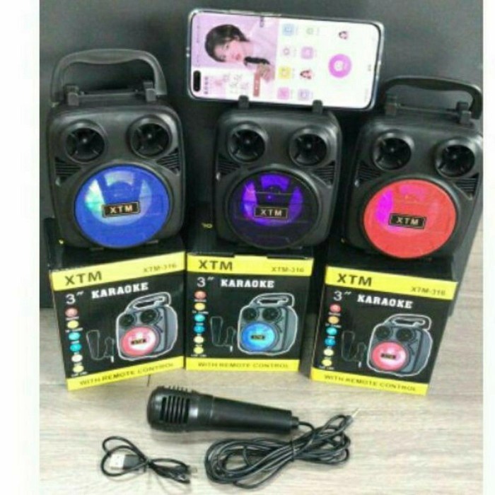 SPEAKER Speaker Bluetooth Speaker Mic Karaoke Wireless Portable Musik BTR343