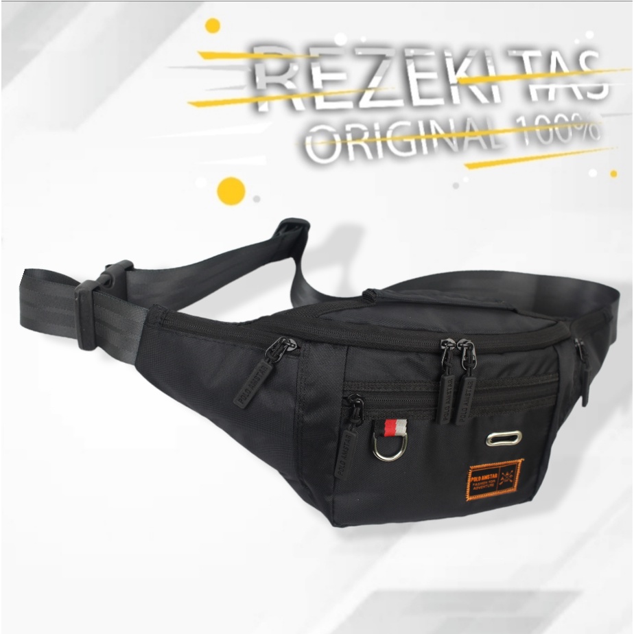 Tas Selempang Pria Polo Amstar Tas Slempang Wanita Pria Extra Organizer Waistbag UNISEX Trendy