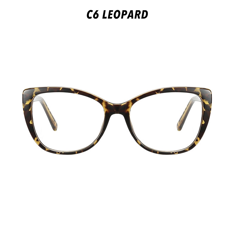 【Bayar di Tempat】High Quality Square mata kucing kacamatawanita TR90 Fleksibel Frame Eyeglasses