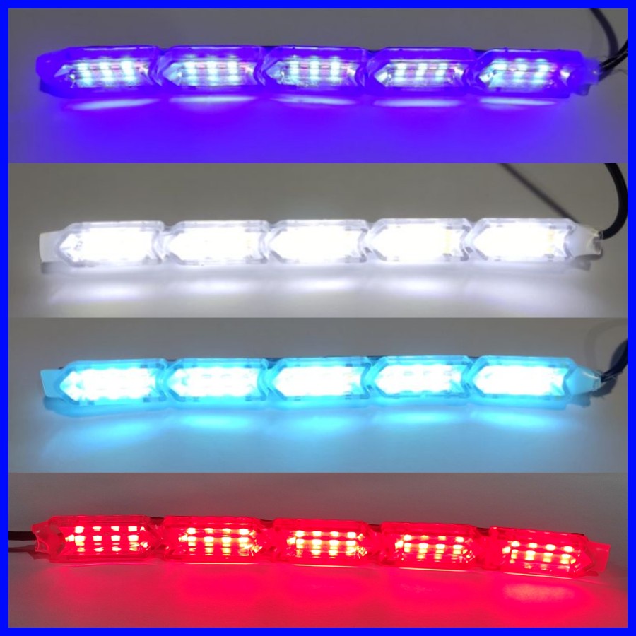 Lampu LED DRL running 2warna 15cm DRL alis kristal 15cm senja&amp;sen