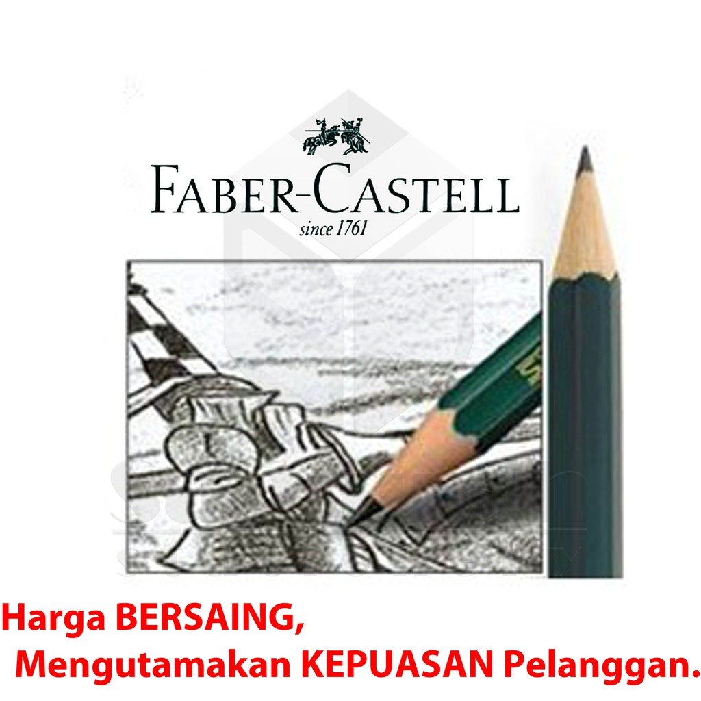 

mdn Pensil Kayu Ujian Faber-Castell 2B - HB Asli / Graphite Pencils Faber Castell Original 9000